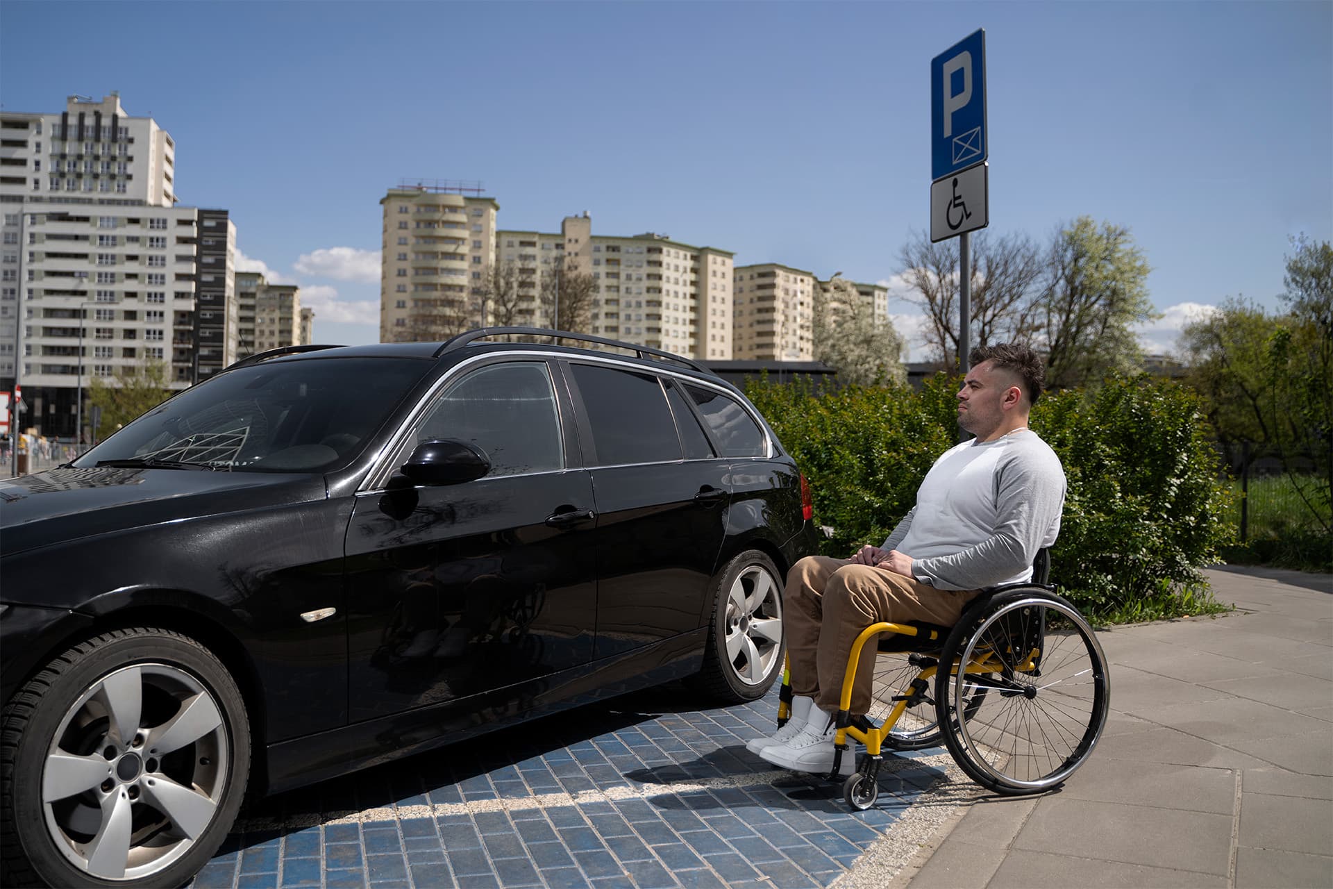 Wheelchair-accessible van at cruise port